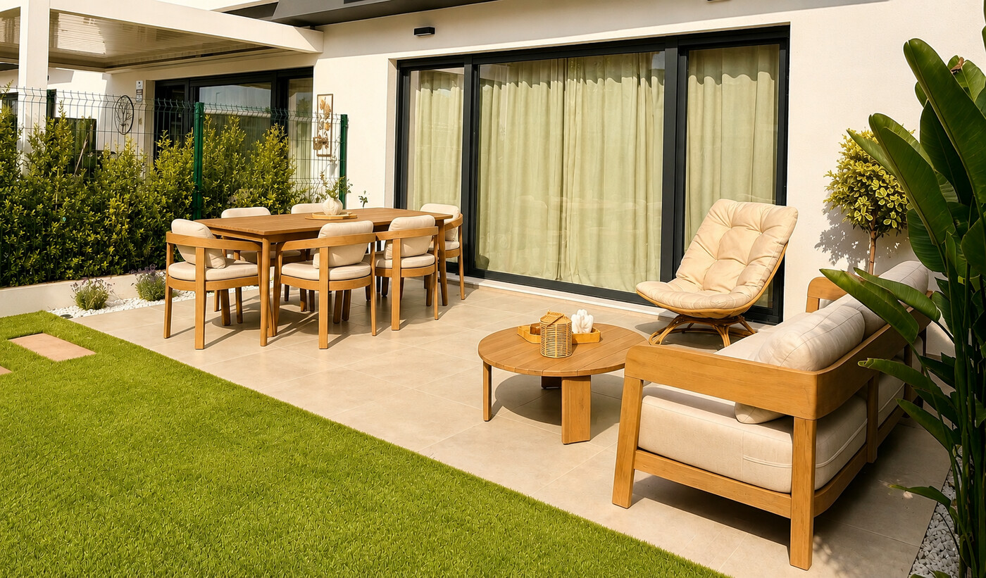 Salón de estilo mediterráneo